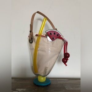 Vintage Martini collectible plastic & cloth women’s purse bag Rare find